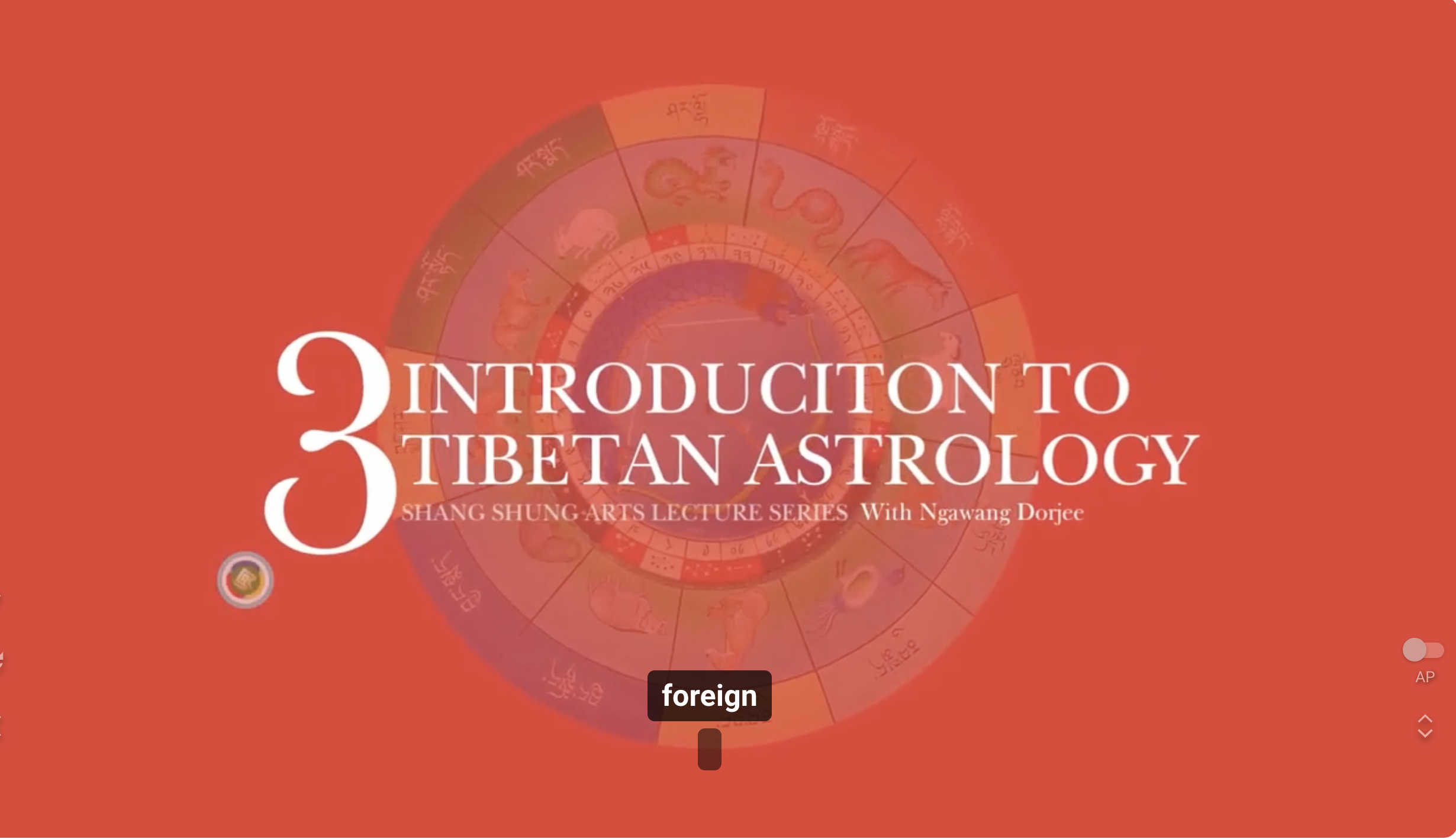 Ssiuk Arts Lecture 3: introduction to tibetan astrology