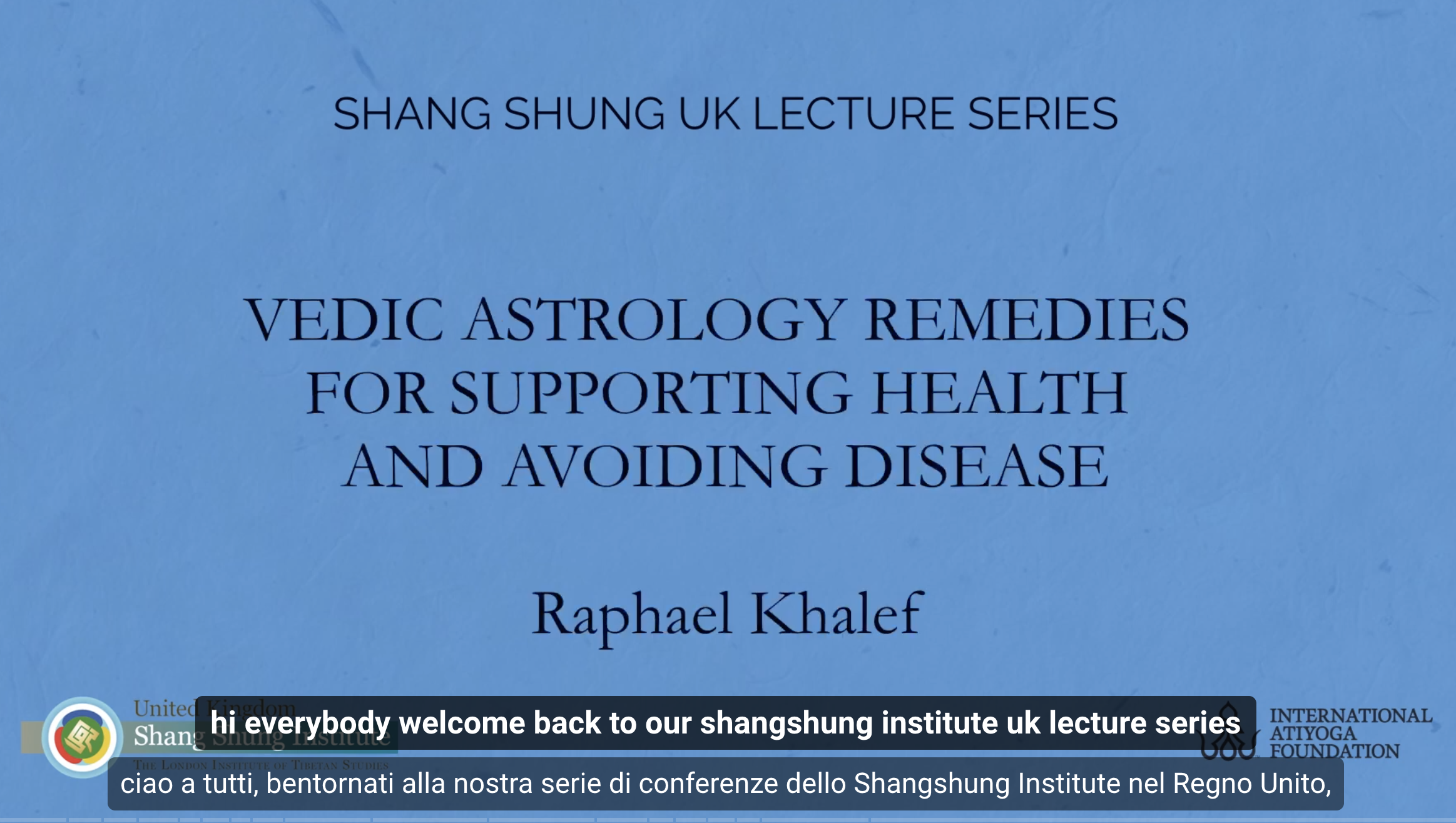 SSIUK LECTURES: VEDIC ASTROLOGY REMEDIES